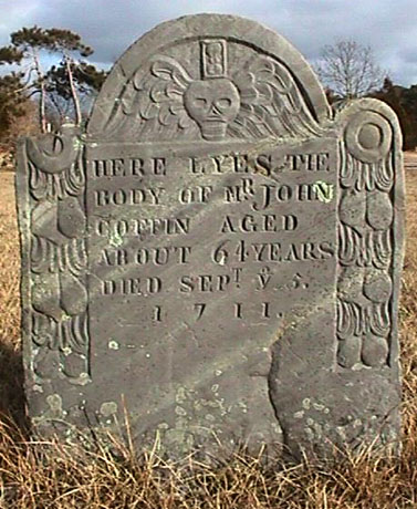John Coffin's tombstone