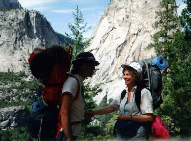 Me and Lois in front of Liberty Cap.  [49 kb]